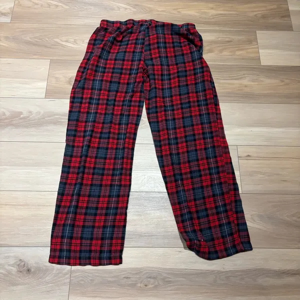 Nebraska Huskers Plaid Flannel Pajama Pants Large - Image 3