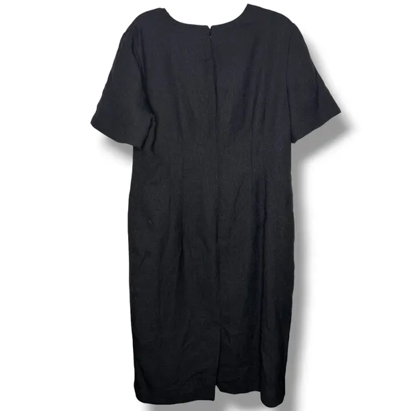 Vintage Hampton Dress Co. Black Short Sleeve Midi Dress 16 - Image 4