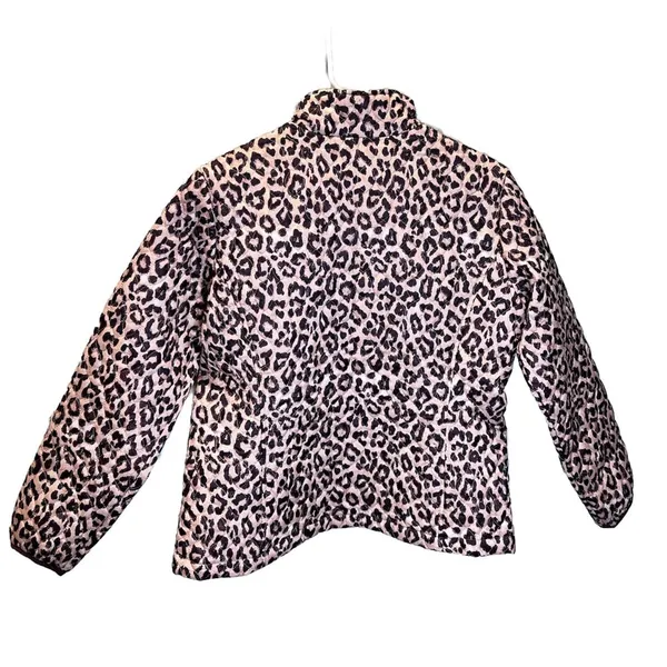 Land's End Cheeta Print Quilted Jacket Primaloft‎ Size Small - Image 4