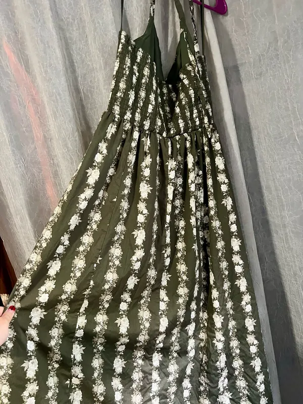 Floral Dress Green Size L - Image 2