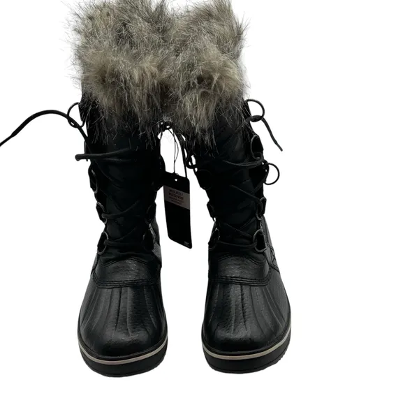 Sorel Womens Size 6.5 Tofino II Waterproof Faux Fur Trim‎ Boots Black Stone NWT - Image 2