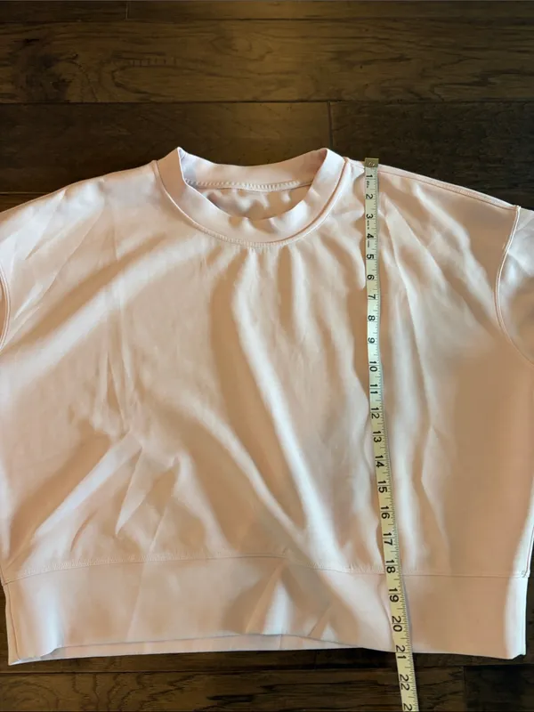 Lululemon Softstreme Perfectly Oversized Crew Pink Size 8 - Image 8