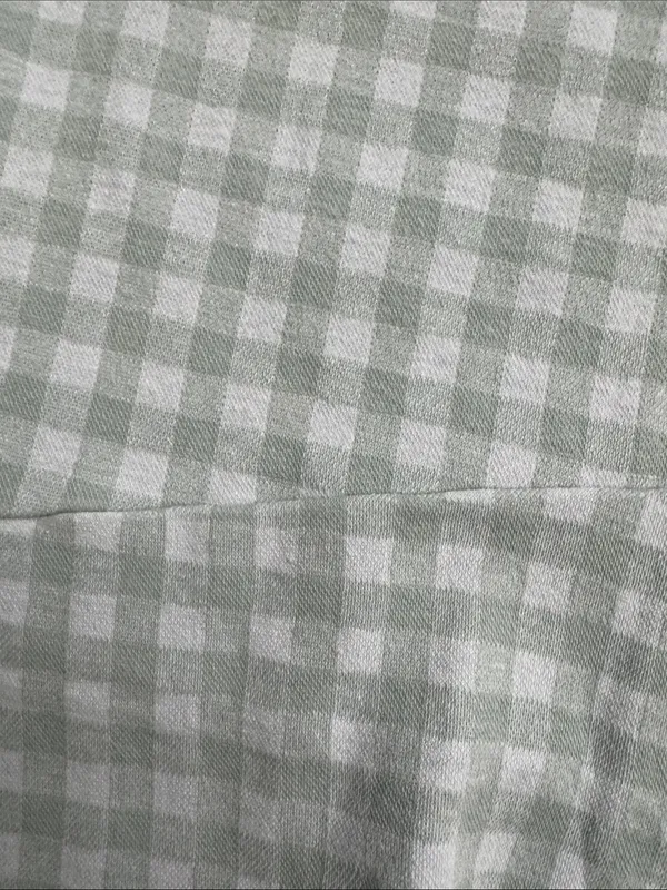 Forever 21 Gingham Mint Green Cotton-Blend Midi Skirt - Women's size small. - Image 2