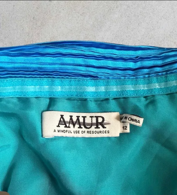 Amur Strapless Blue Midi Dress - Image 3