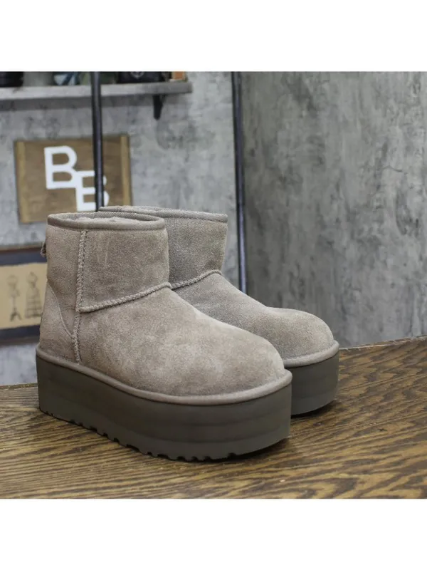NWT UGG Classic Mini Platform Boot Ankle Bootie 1134991 Smoke Plume Gray 5M - Image 7