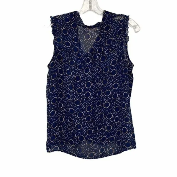 Band of Gypsies Blue Yellow Boho Indie Sleaze Soft Grunge Ruffle Y2K Top M - Image 3