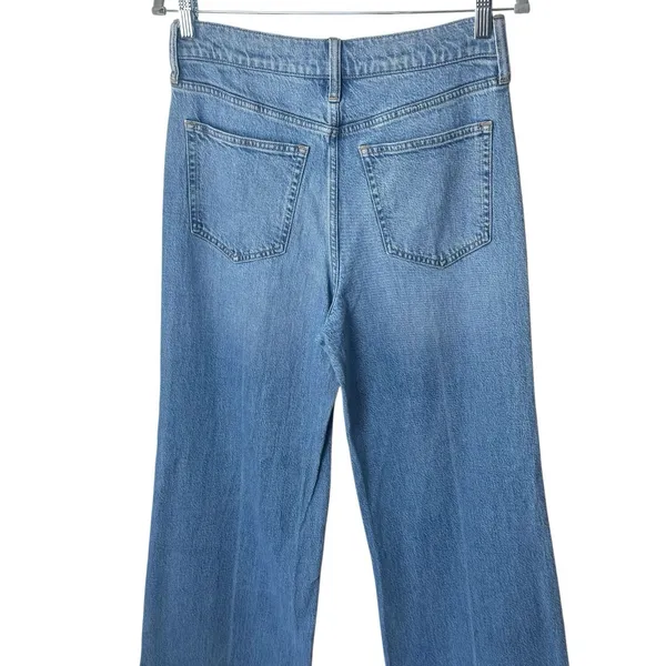 J.Crew Wide Leg Trouser Jeans Light Wash High Rise Capsule Minimalist 27 - Image 6
