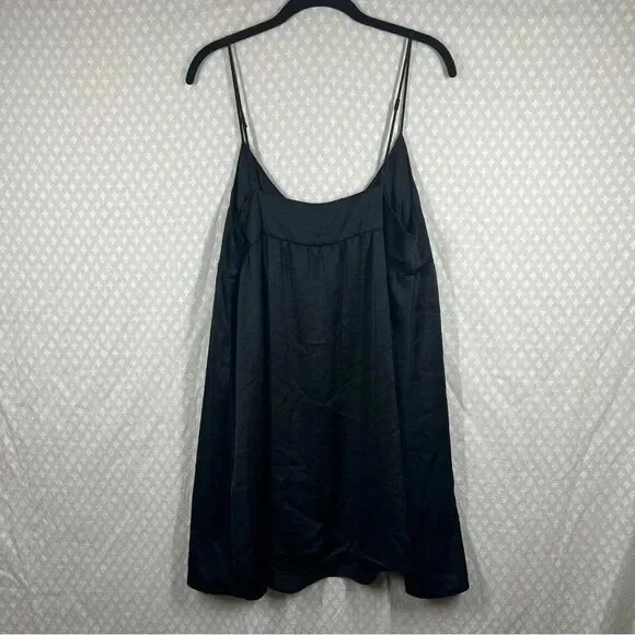 Aritzia Wilfred Black Satin Babydoll Mini Dress‎ - Image 7