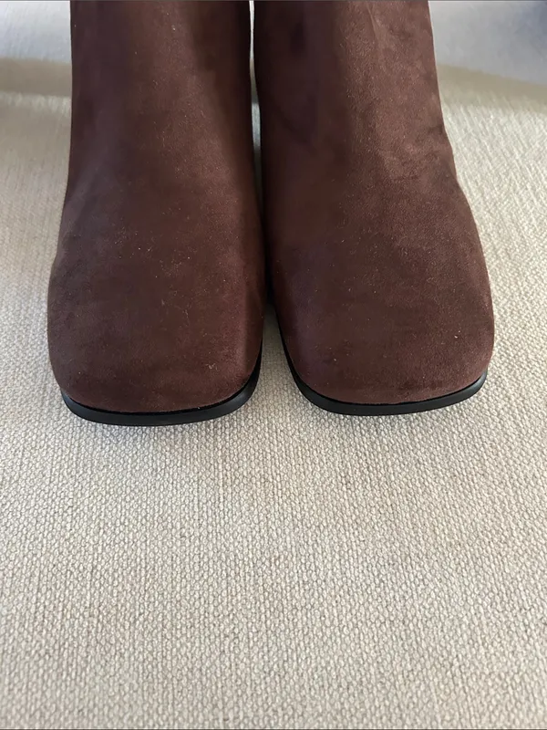Jeffrey Cambell Hot Lava -K2 Knee-high stretch boot, Brown Suede, Size 10, NWT - Image 8