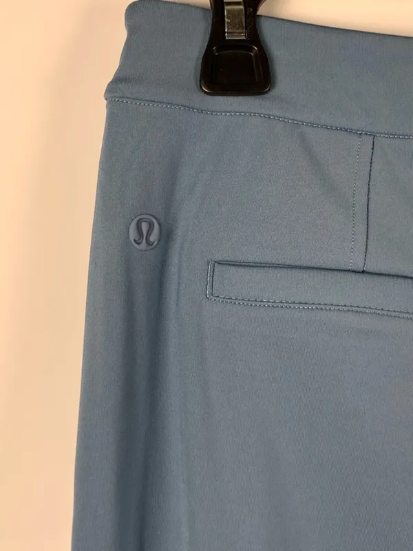 Lululemon Womens Small Wide Leg Pants Blue Luxtreme Drawstring Stretch Athletic - Image 4