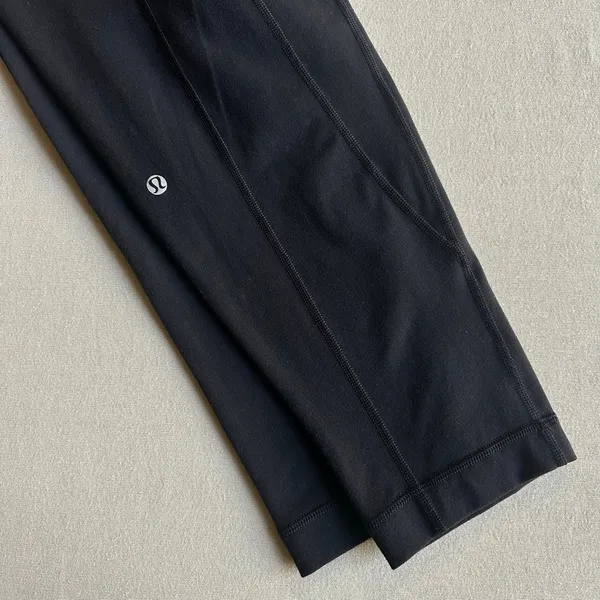 Lululemon Black High Rise Tapered Yoga Pants with Pockets - Image 8
