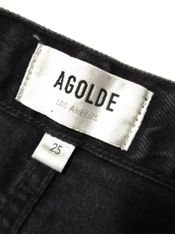 NWT AGOLDE Dame in Hitch High Rise Wide Leg Relaxed Rigid Denim Jeans 25 - Image 7