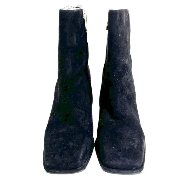 Sam Edelman Irie Black Suede Square Toe Heeled Bootie - Image 12