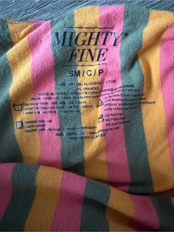 Mighty Fine Women's Juniors "MALIBU" Multicolored Striped Strapless Top Blouse S - Image 4