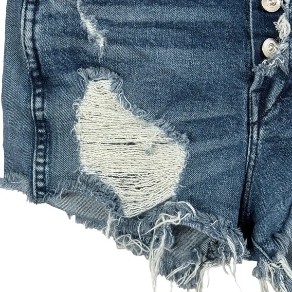 3x1 NYC SZ 27 Shelter Cut-Off Liberty Jean Shorts Button-Fly Frayed Distressed - Image 2