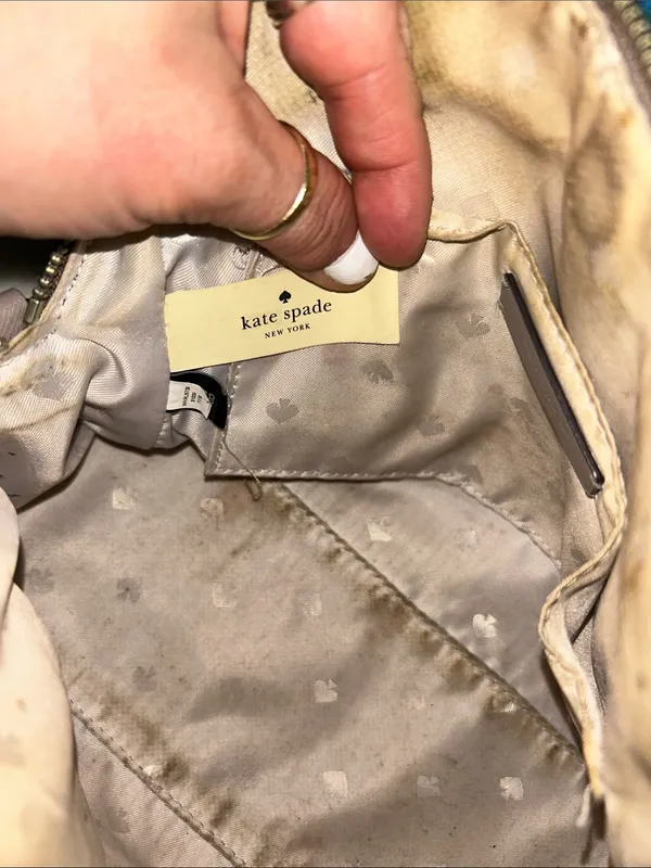 kate spade taupe Small dome satchel with gold Hardware & Removable Strap - Image 15