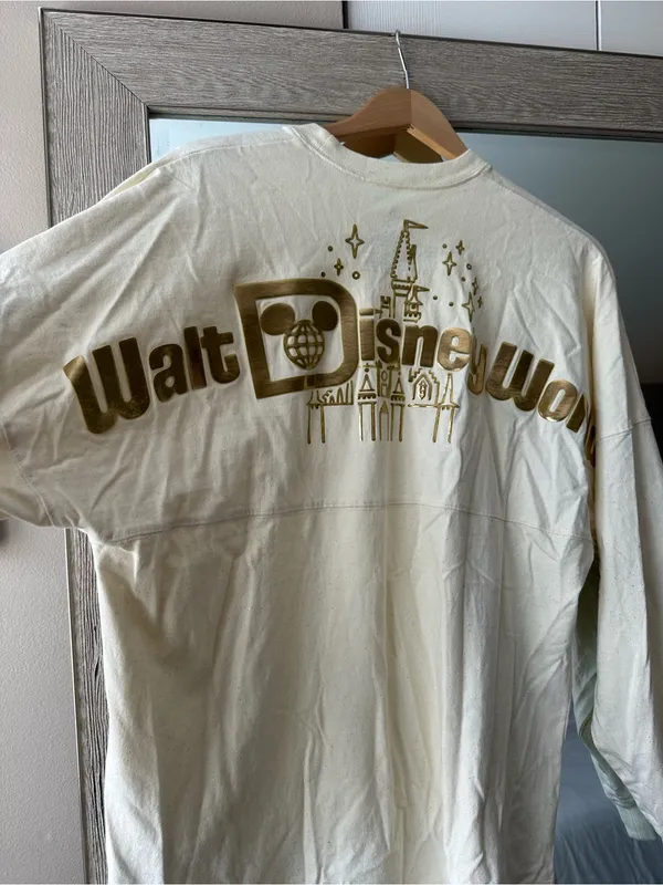Spirit Jersey Walt Disney World Cream/Gold Long Sleeve Shirt Size Medium - Image 4