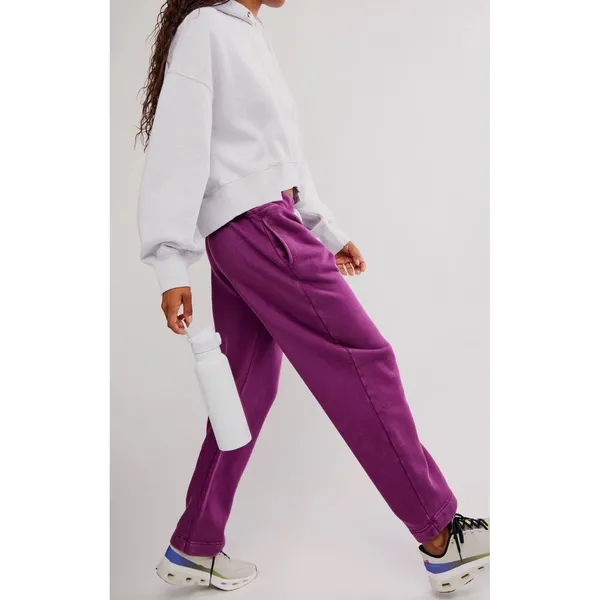 NWT Free People Movement Final‎ Call Pants/Deep Mulberry Medium - Image 2