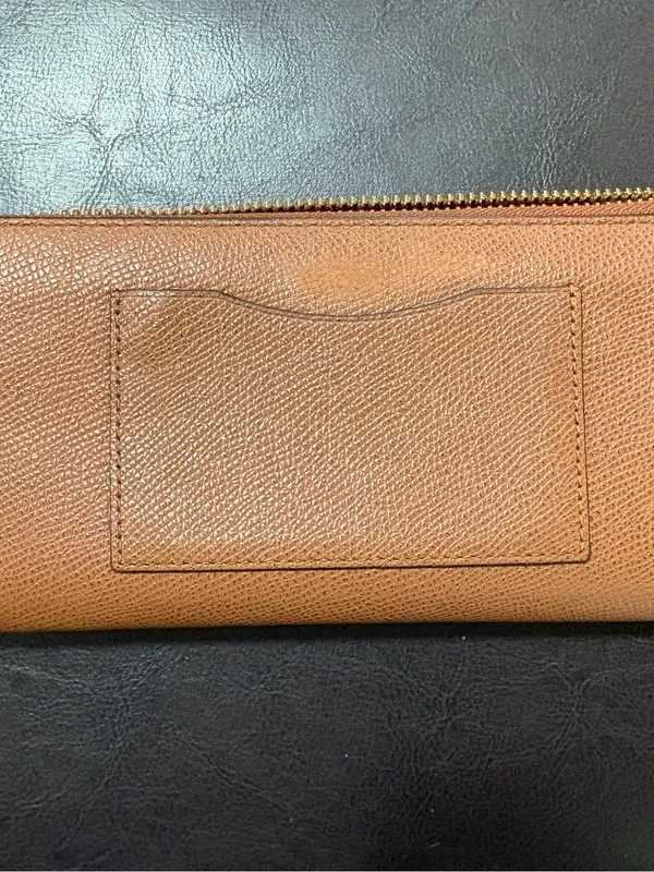 Coach 52333‎ Accordion Zip Wallet Brown Crossgrain Leather Zip Around Wallet - Image 2