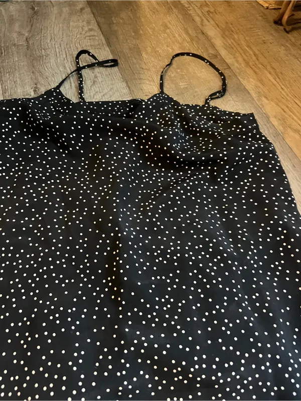 Madewell silk Black Polka Dot cami - Spaghetti Strap‎ - Image 5