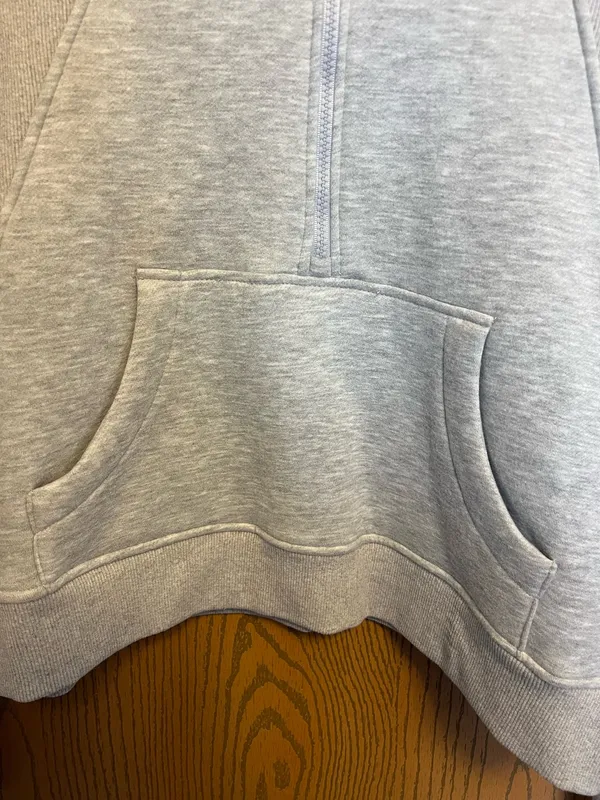 Aemi + Co Gray Quarter Zip Cropped Sweatshirt - Image 5