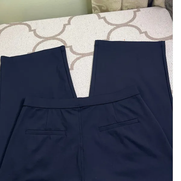 HALARA black Cropped Wide Leg Pleated Pull On Pants XL NWT Pockets 02820584 - Image 3