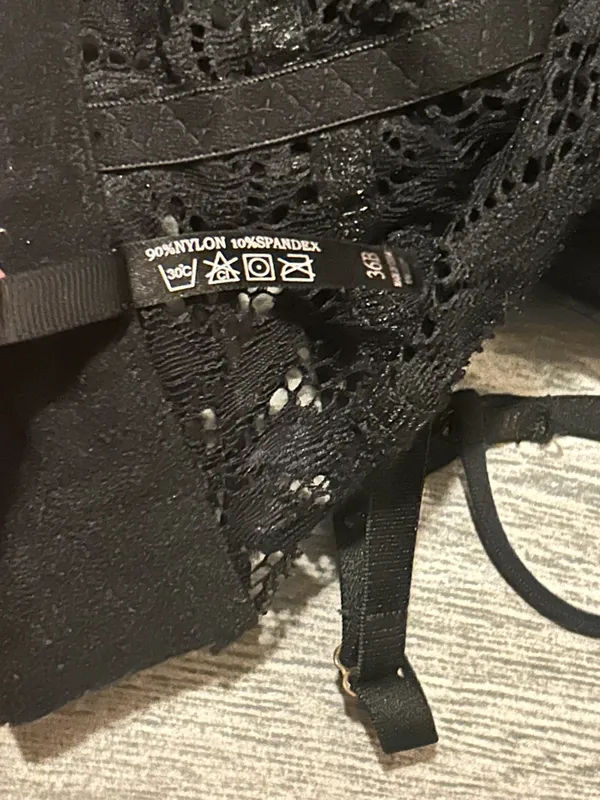 Body Frosting Black Lace Bra- size 36B - Image 5