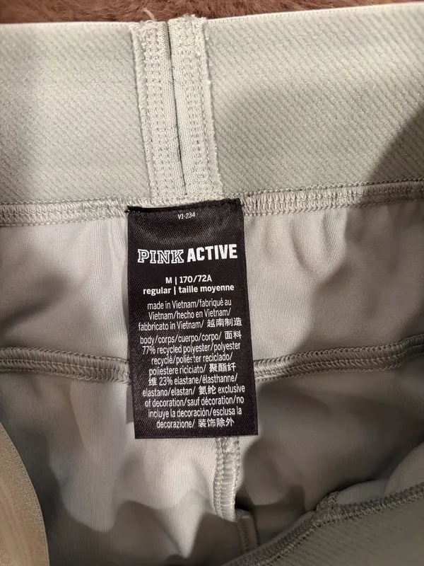 PINK Leggings Victoria's Secret Medium Green - Image 2