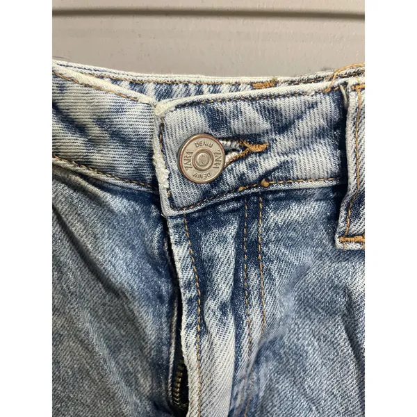Zara Denim Jeans Womens Size 6 Blue High‎ Waisted Straight Leg Casual Boho - Image 3