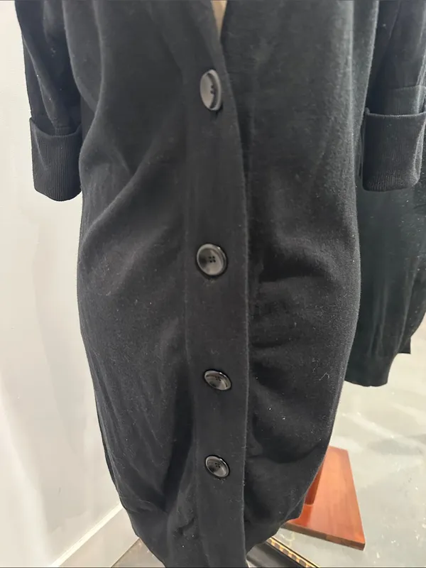 Banana Republic Black V-Neck Button Cardigan - Image 2