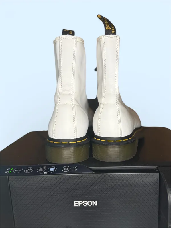 Dr. Martens 25057 white leather boots 9 - Image 4