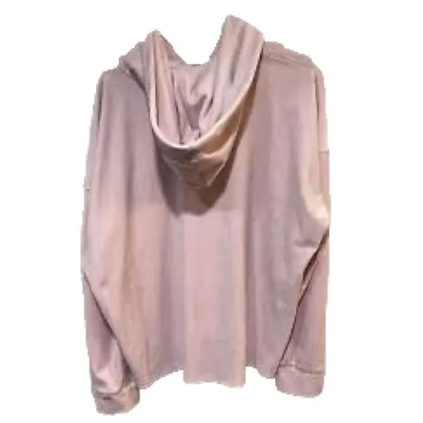 DNKY women’s size medium pink velvet pullover hoodie - Image 4