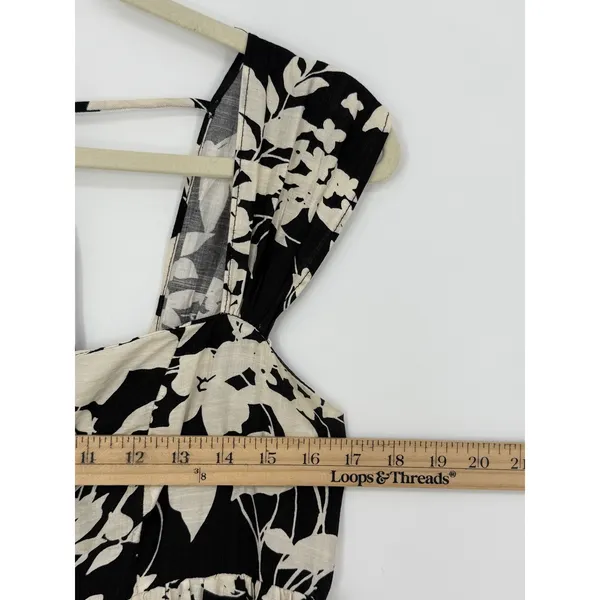 Baltic Born Aita Maxi Dress Black Ivory Floral Tiered Maternity Friendly Size L - Image 11