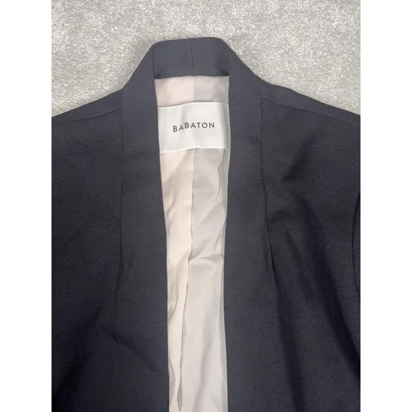 Aritzia Babaton Power Blazer Jacket‎ Womens 2 Open Front Slim Crepe Pockets - Image 5