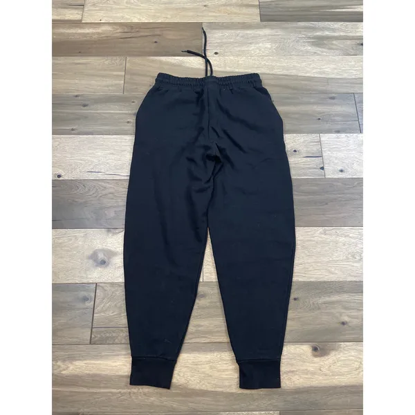 Zenana Black Fleece‑Lined Sweatpants Cotton Blend Size L Athleisure High Rise - Image 10