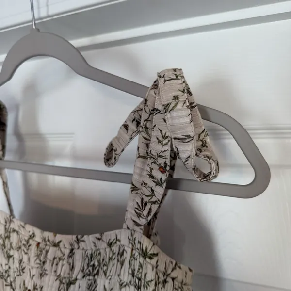 Sir The Label Alba Leaf Printed Mini Dress XS Tie Shoulder Straps Wedding Guest‎ - Image 9