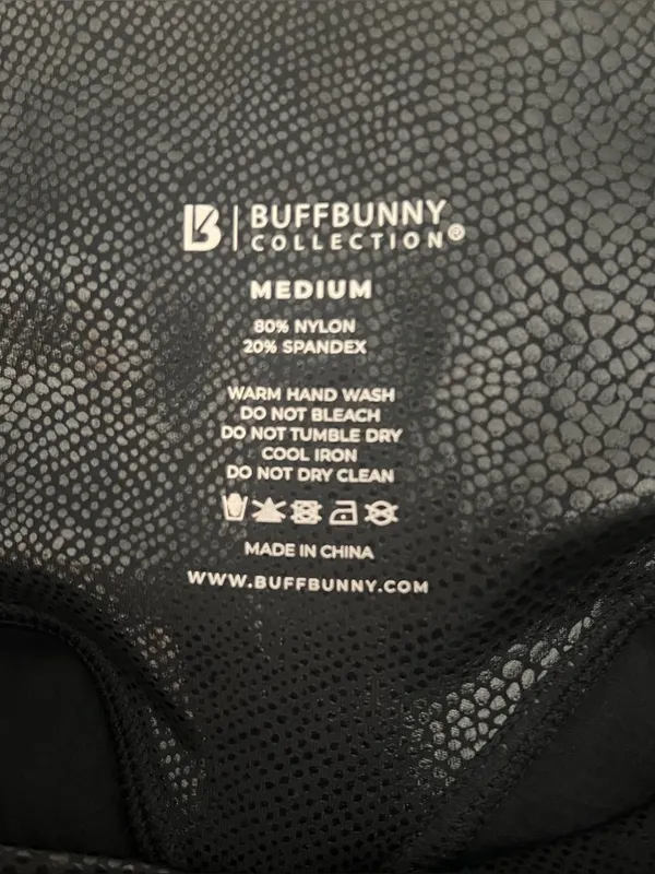 Buff Bunny Black Crossover Leggings Size Medium - Image 6