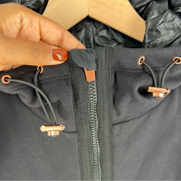Athleta Windy‎ Point Hoodie Full Zip Front Layered Athleisure - Image 5