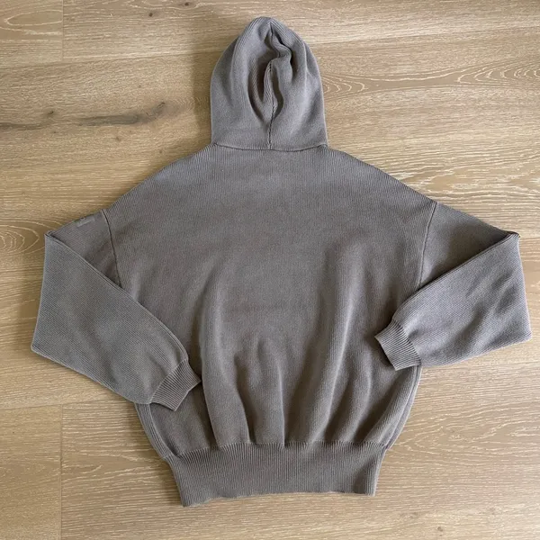 Alo Yoga Knit Hooded Sweater Scholar Size S Beige - Image 3