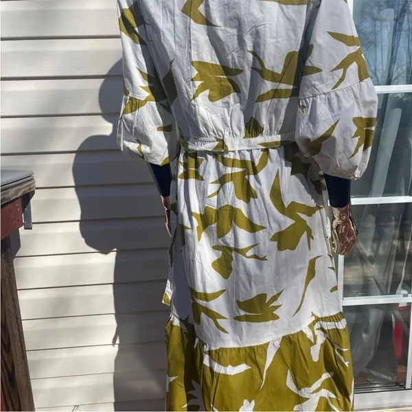 NWT Naoo‎ ivory and mustard dress size xl - Image 7