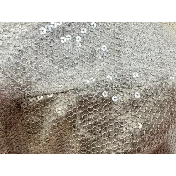 Anthropologie ETT:TWA Claudette Sequined Jumpsuit Silver Gray Pockets Size 4 - Image 11