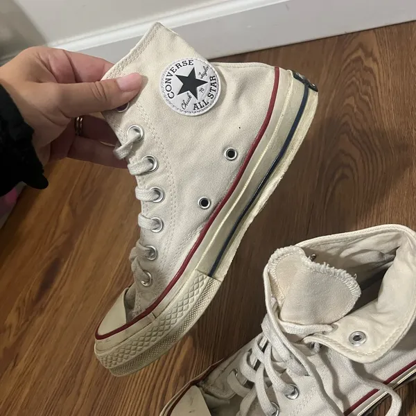 FLAWED Converse Chuck Taylor Parchment High Top Sneakers Size 6 US - Image 7