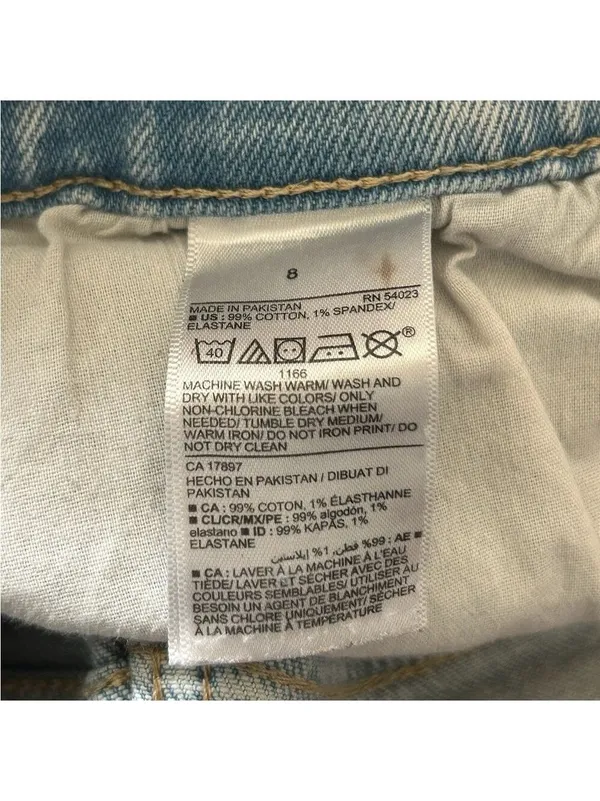 Old Navy Sky High Straight Light Wash Denim Jeans Size 8 - Image 4