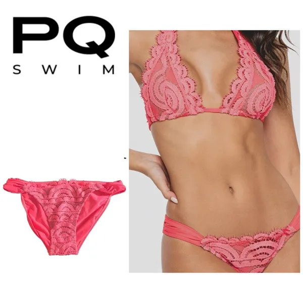 New. PQ tulip pink lace bikini bottom. Large. Retails $92 - Image 2
