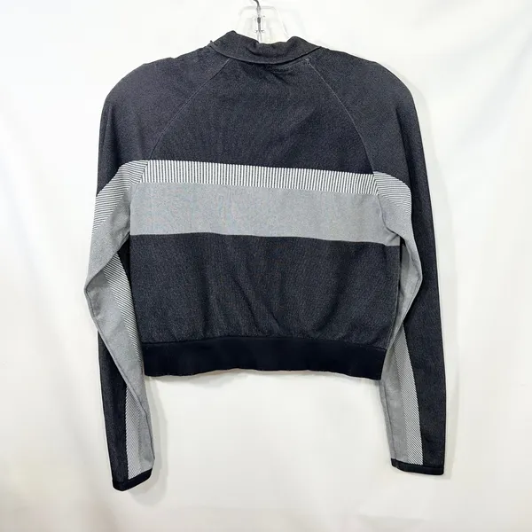 Fabletics XL Seamless Jacket Tory Cropped Gray Pink Full Zip‎ Athletic 1685 - Image 5
