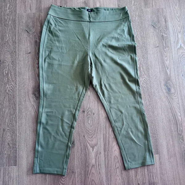 Express Ponte Pants Stretch Slim High Rise Green Women XXL Career Pull On - Image 3