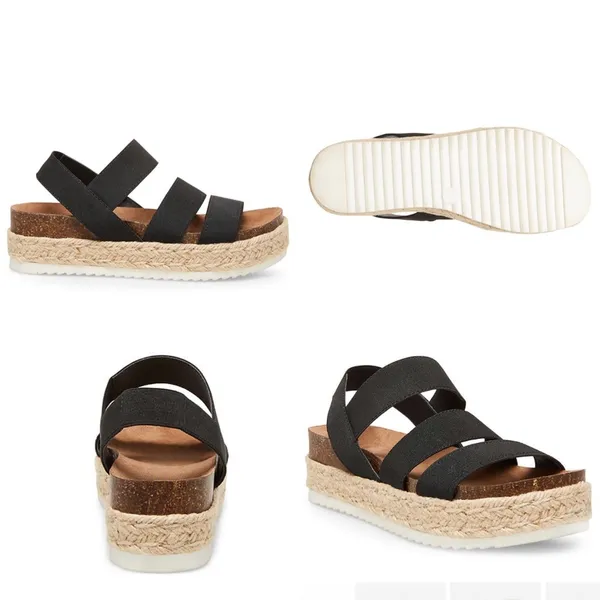 Madden Girl Black Espadrille Platform Sandals 8 - Image 2