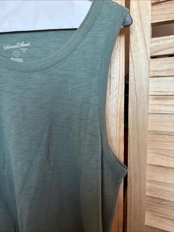 FINAL MARKDOWN Thread Sleeveless Tank Dress -  Green Large - Image 2