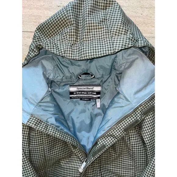 Special‎ Blend Womens Green Plaid Ski Snowboard Jacket Hood Waterproof Large - Image 3