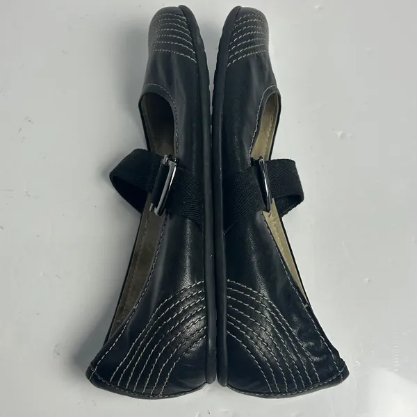 Palladium Womens Black Leather Mary Jane Flats Contrast Stitch Buckle 8.5 39.5 - Image 12